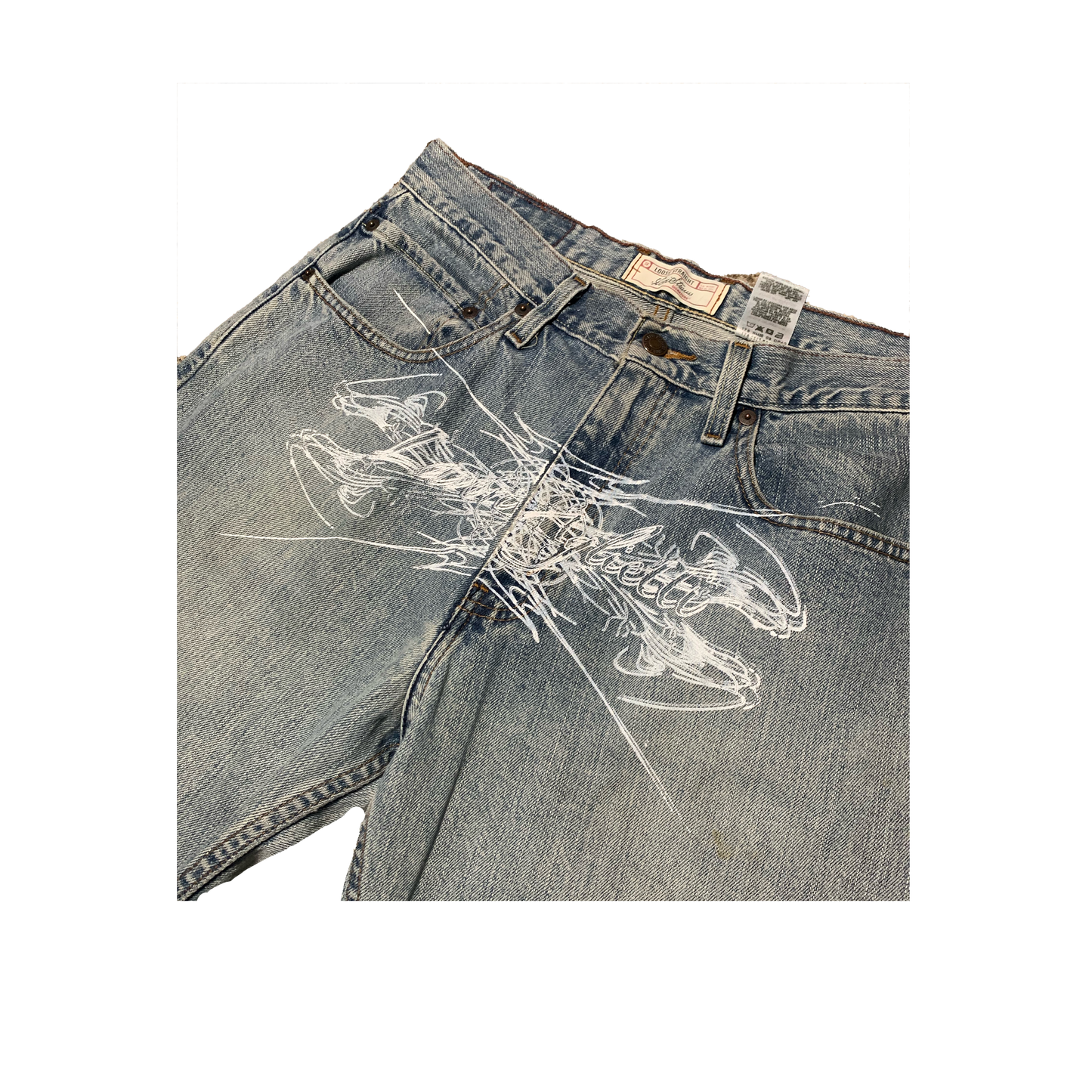 Blue Denim Veins Print