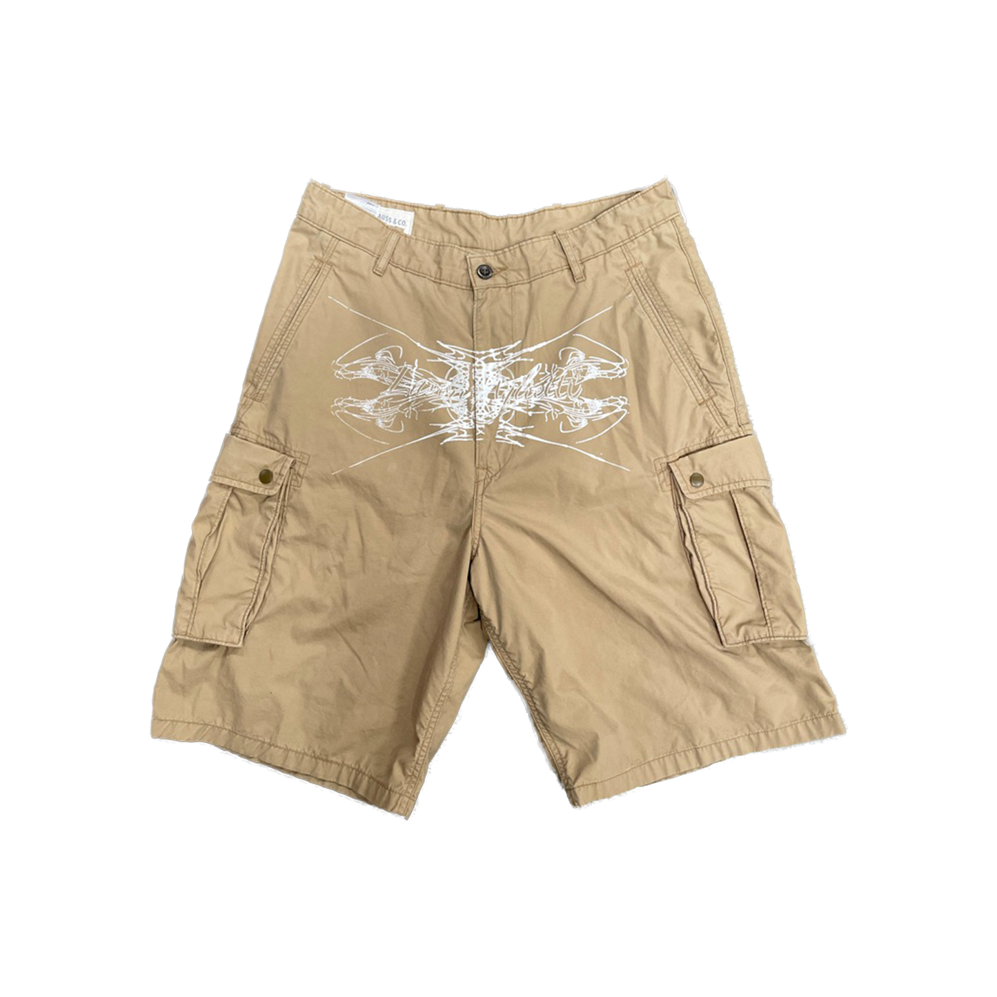 Beige Cargo Shorts