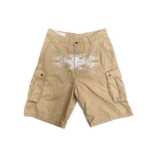 Beige Cargo Shorts