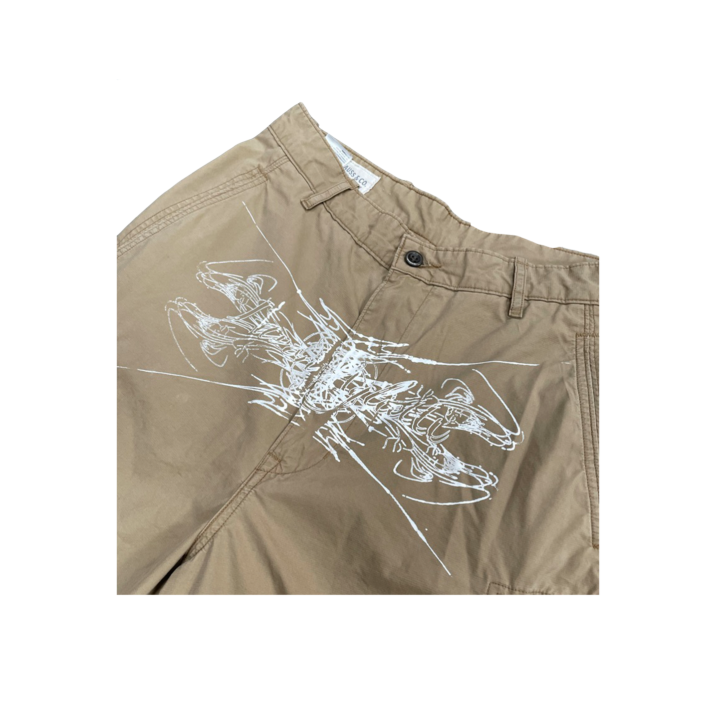 Beige Cargo Shorts